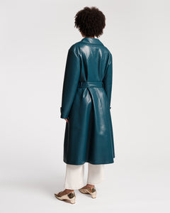 Chelsea Faux Leather Trench Coat - Frances Valentine