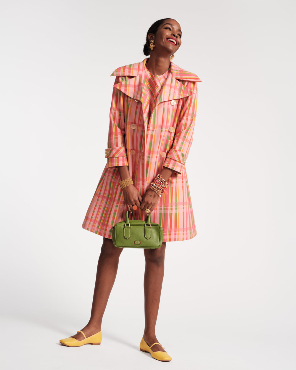 Jacqueline Coat - Candy Ribbon Plaid Coats & Jackets Frances Valentine