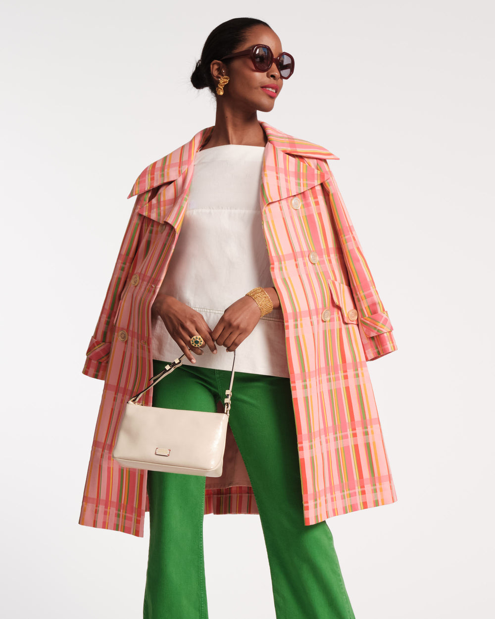 Jacqueline Coat - Candy Ribbon Plaid Coats & Jackets Frances Valentine