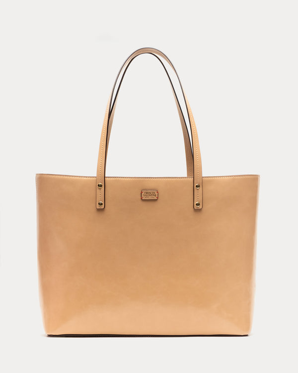 Trixie Tote - Glazed Leather Camel - Frances Valentine