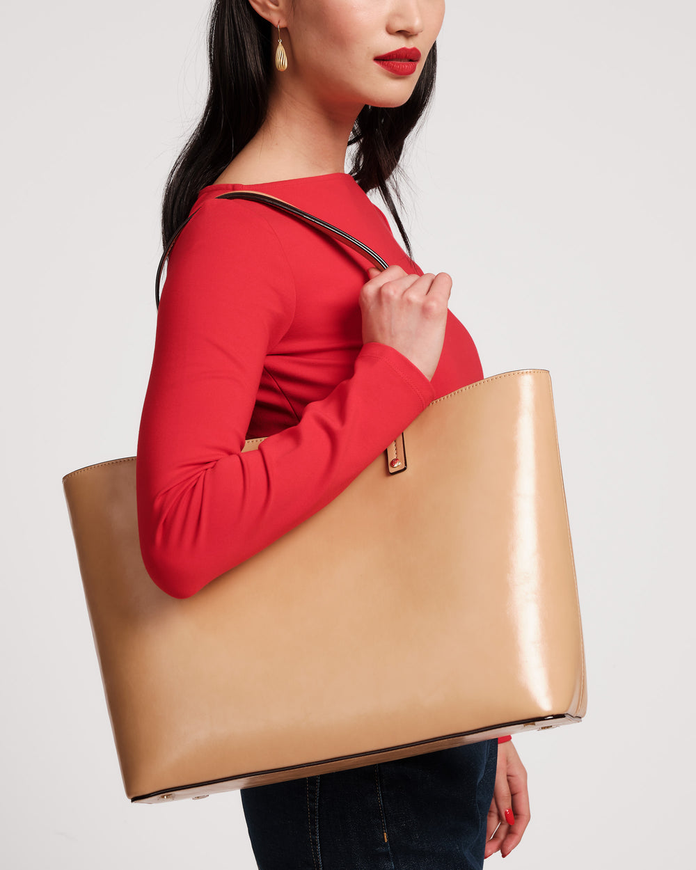 Trixie Tote - Glazed Leather Camel - Frances Valentine