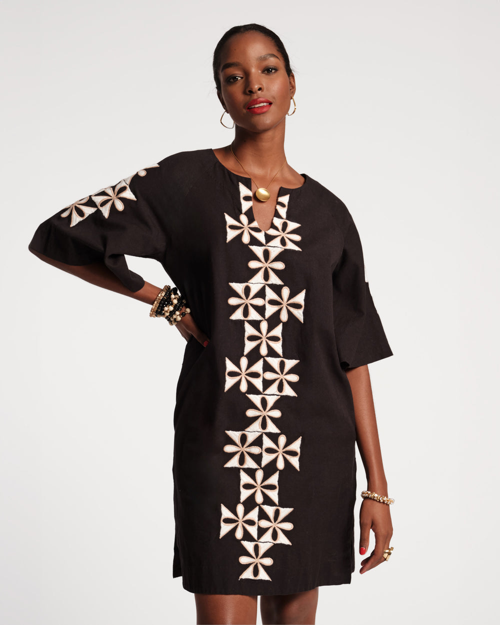 Charming Caftan Mini - Gambit Black - Frances Valentine