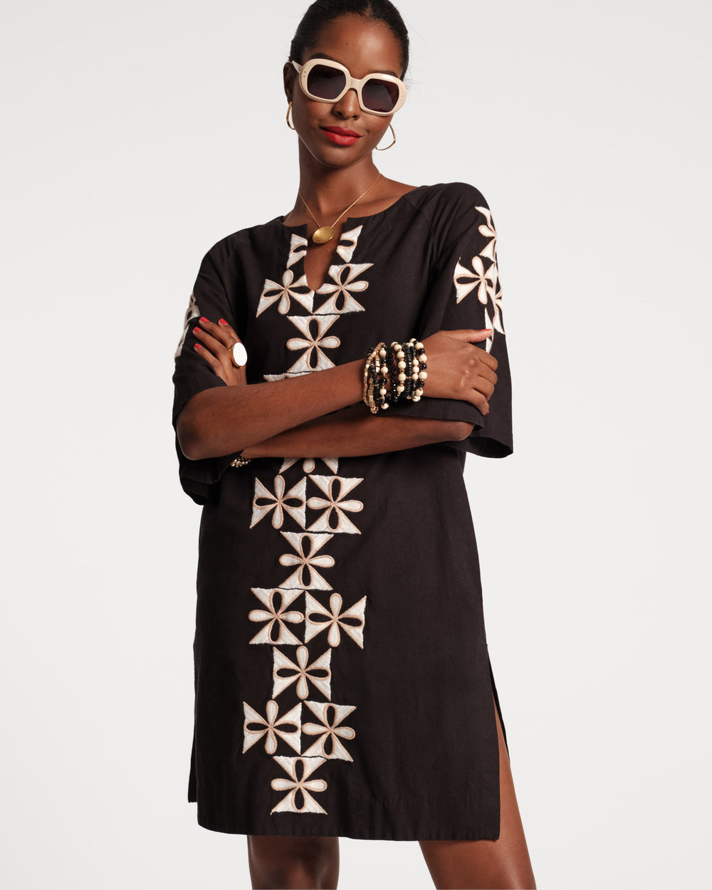 Charming Caftan Mini - Gambit Black - Frances Valentine