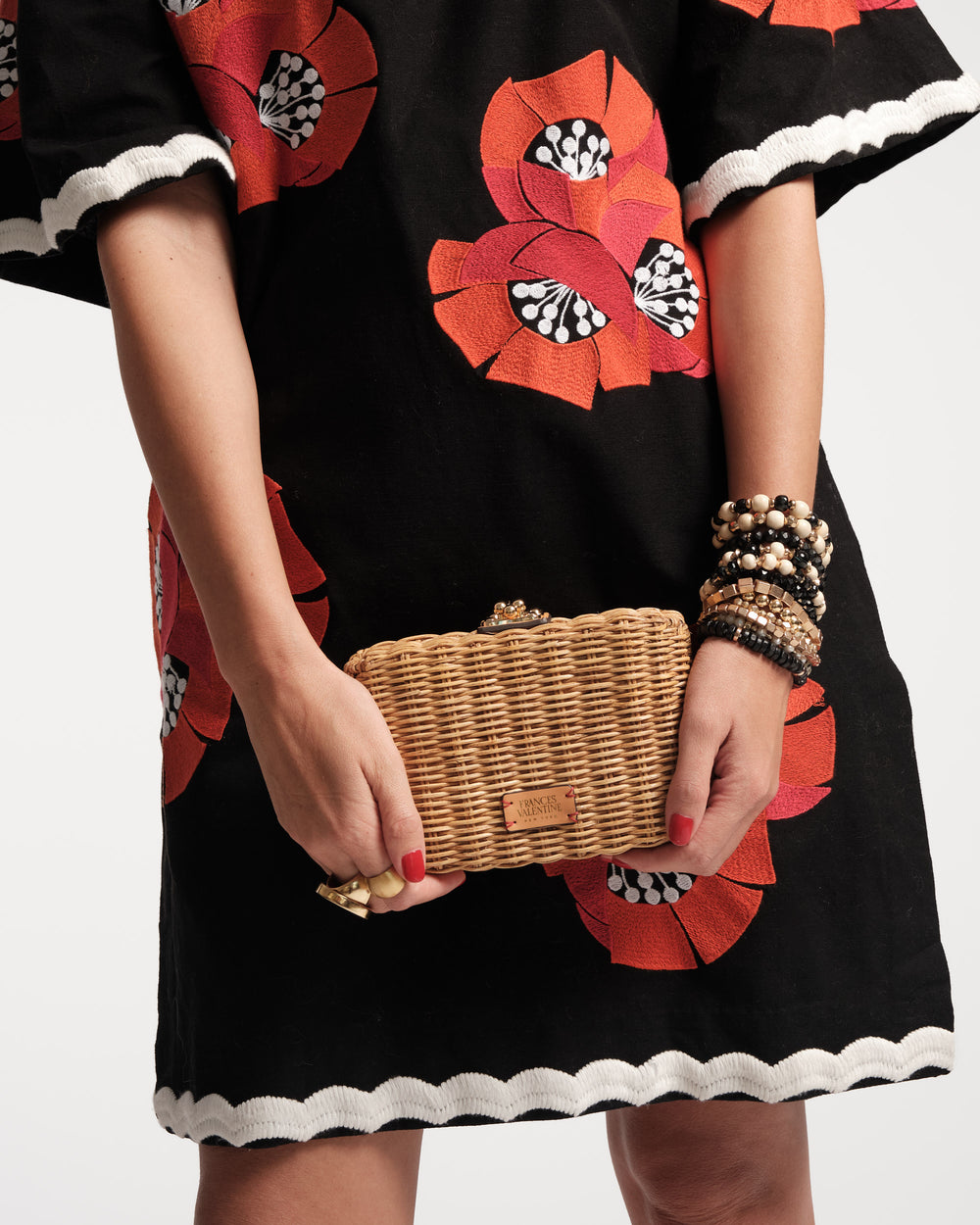 Paige Wicker Clutch - Toast - Frances Valentine