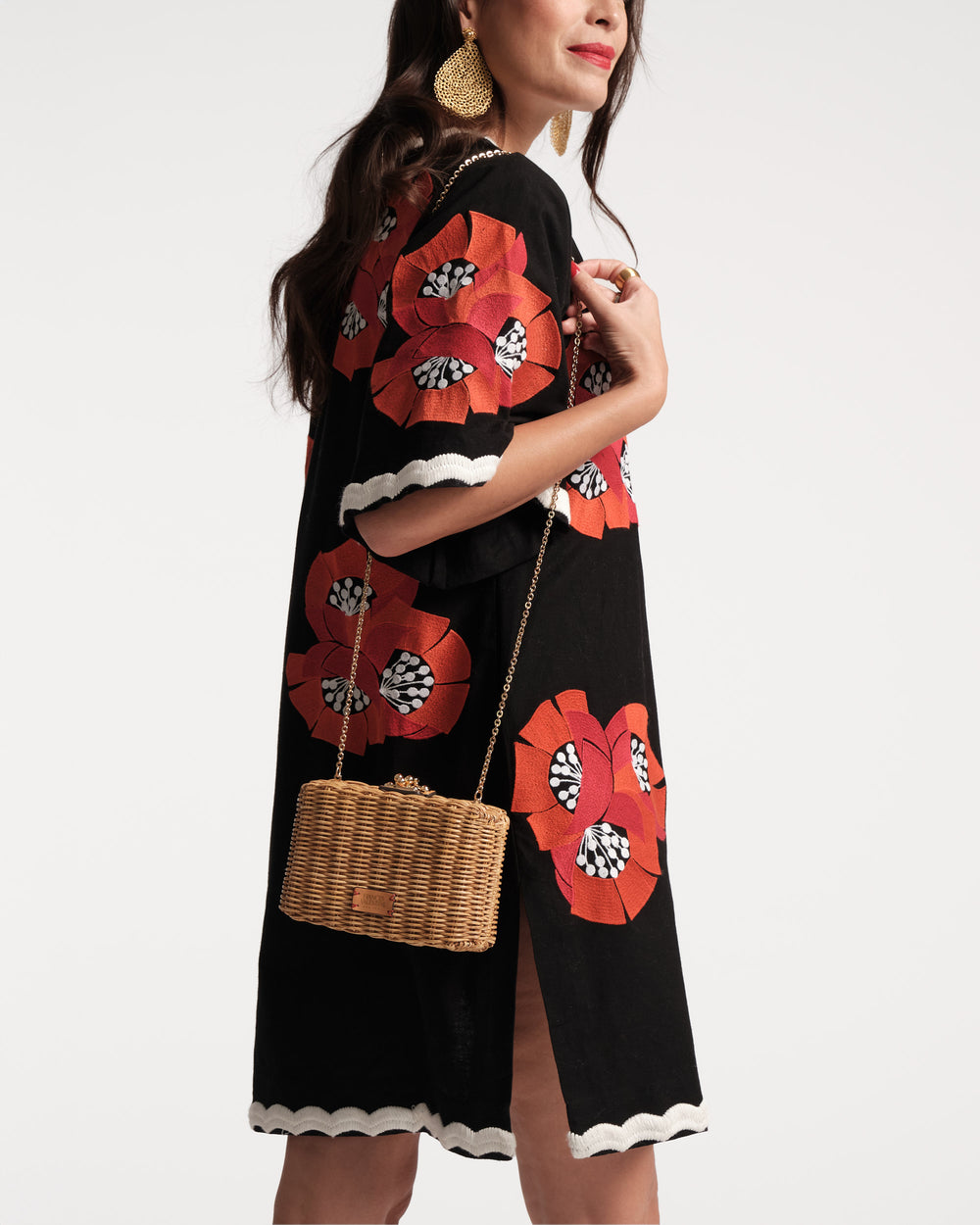 Paige Wicker Clutch - Toast - Frances Valentine