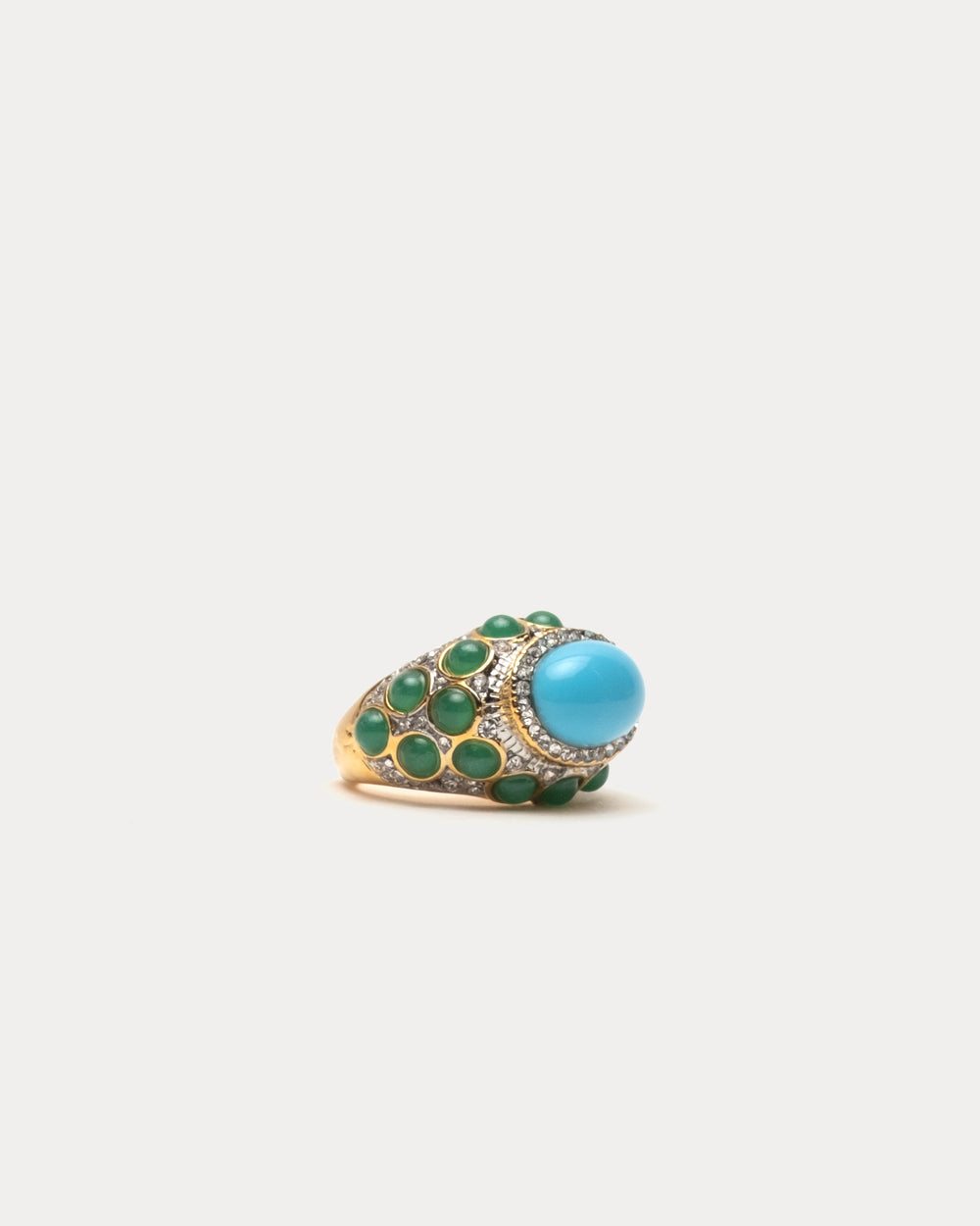 Turquoise Cabochons Ring Turquoise/Green OS Frances Valentine