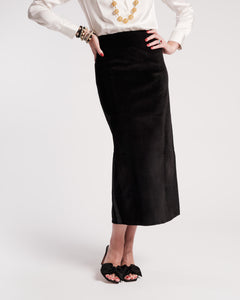 Velvet Tuxedo Maxi Skirt - Frances Valentine