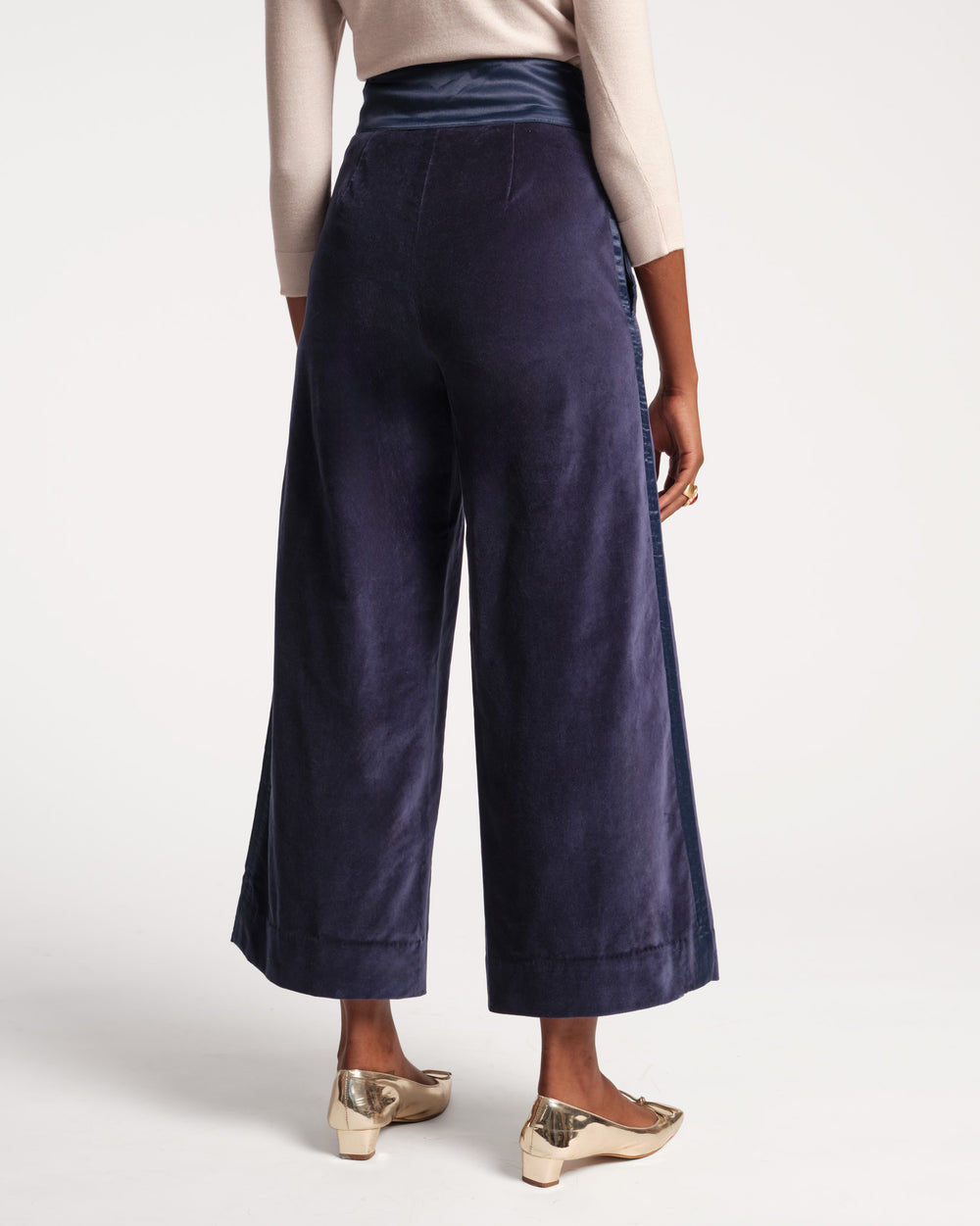 Tuxedo Pant Velvet - Navy - Frances Valentine