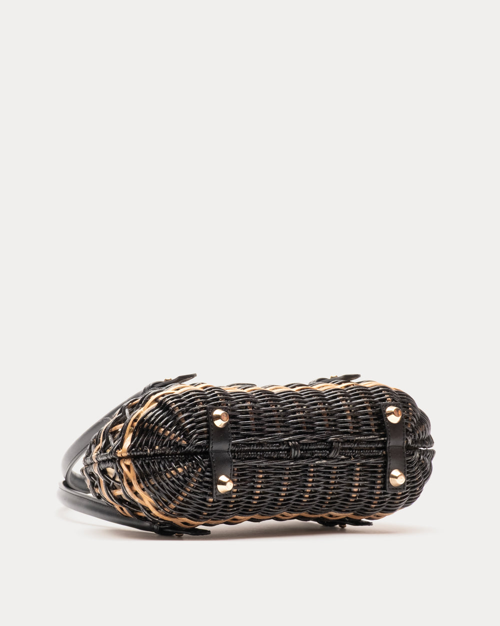 Tweety Basket Wicker w/Leather Wicker w/Leather Black/Toast OS Frances Valentine