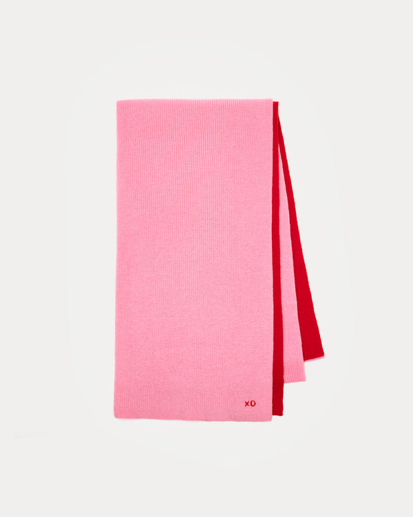 Colorblock Blanket Scarf - Red Scarf Fownes