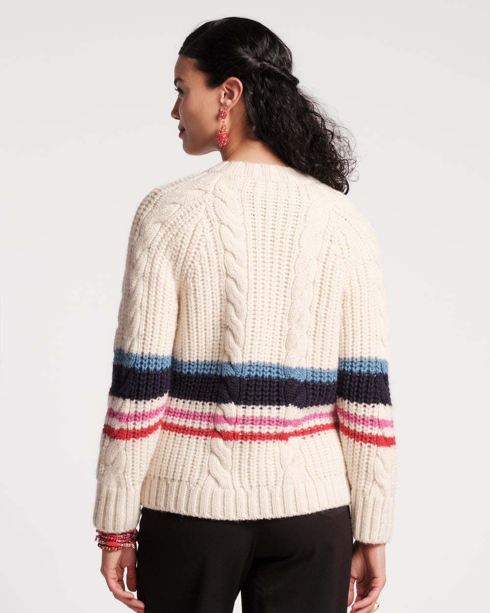 Varsity Cardigan Stripe Sweater Frances Valentine