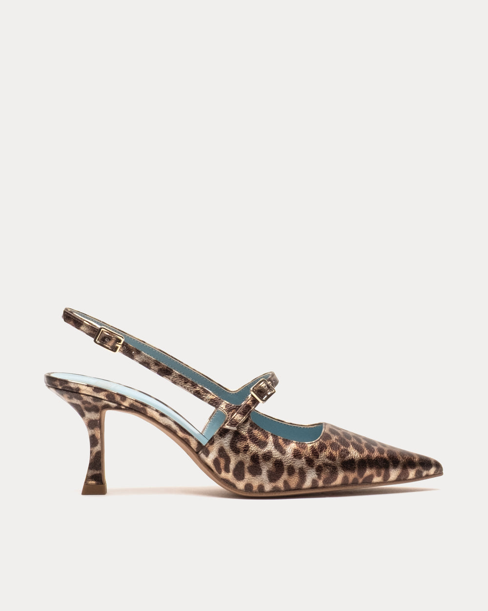 Vivi Pump - Metallic Leopard Heels Frances Valentine