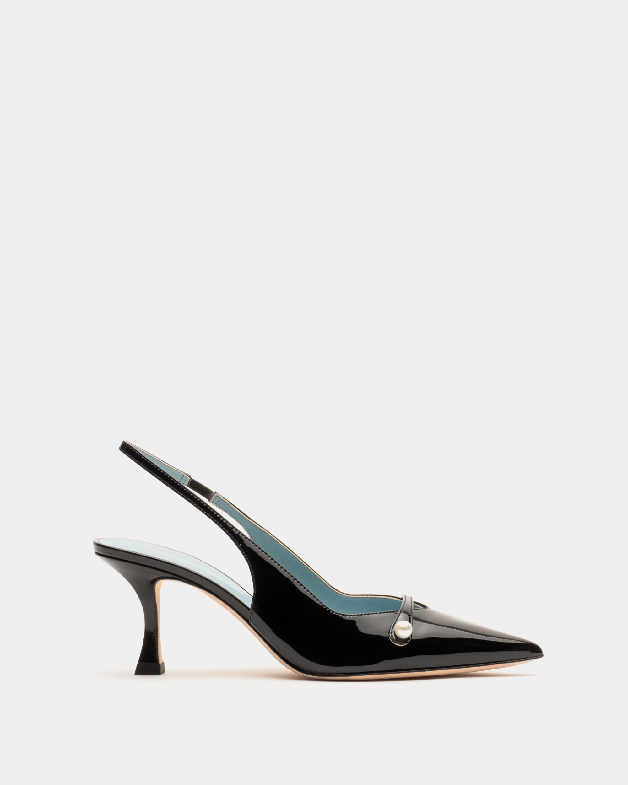 Vivian Pearl Pump Soft Patent Leather Black