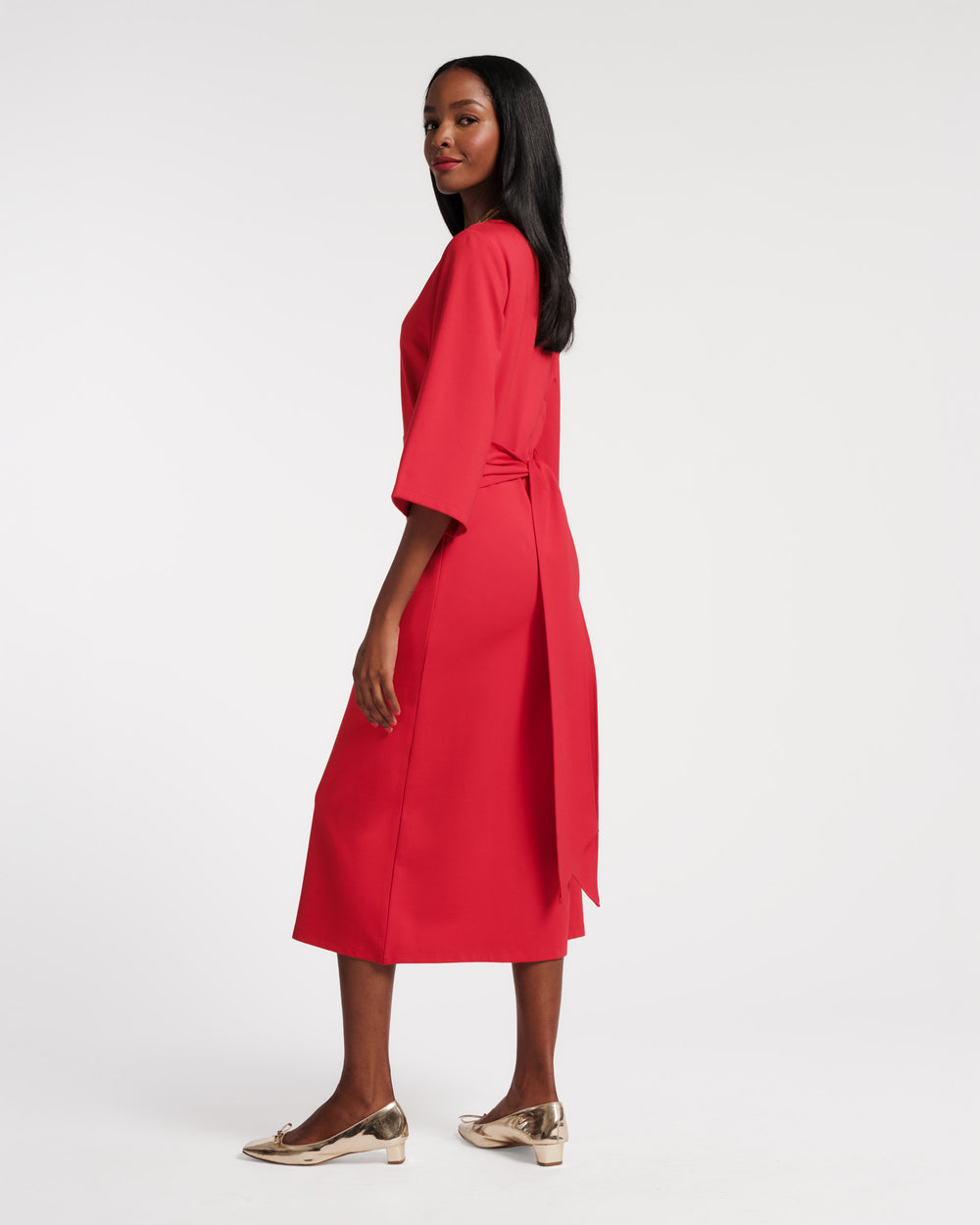 Whitney Wrap Dress - Red - Frances Valentine
