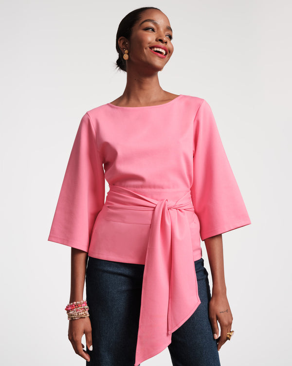 Whitney Wrap Top - Pink - Frances Valentine