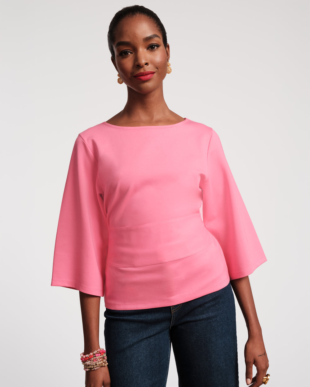 Whitney Wrap Top - Pink - Frances Valentine