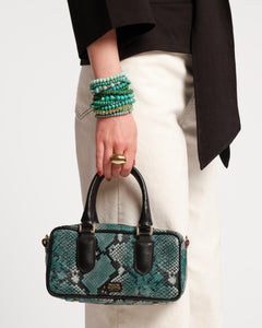 Paulie Snake Print Box Bag - Frances Valentine