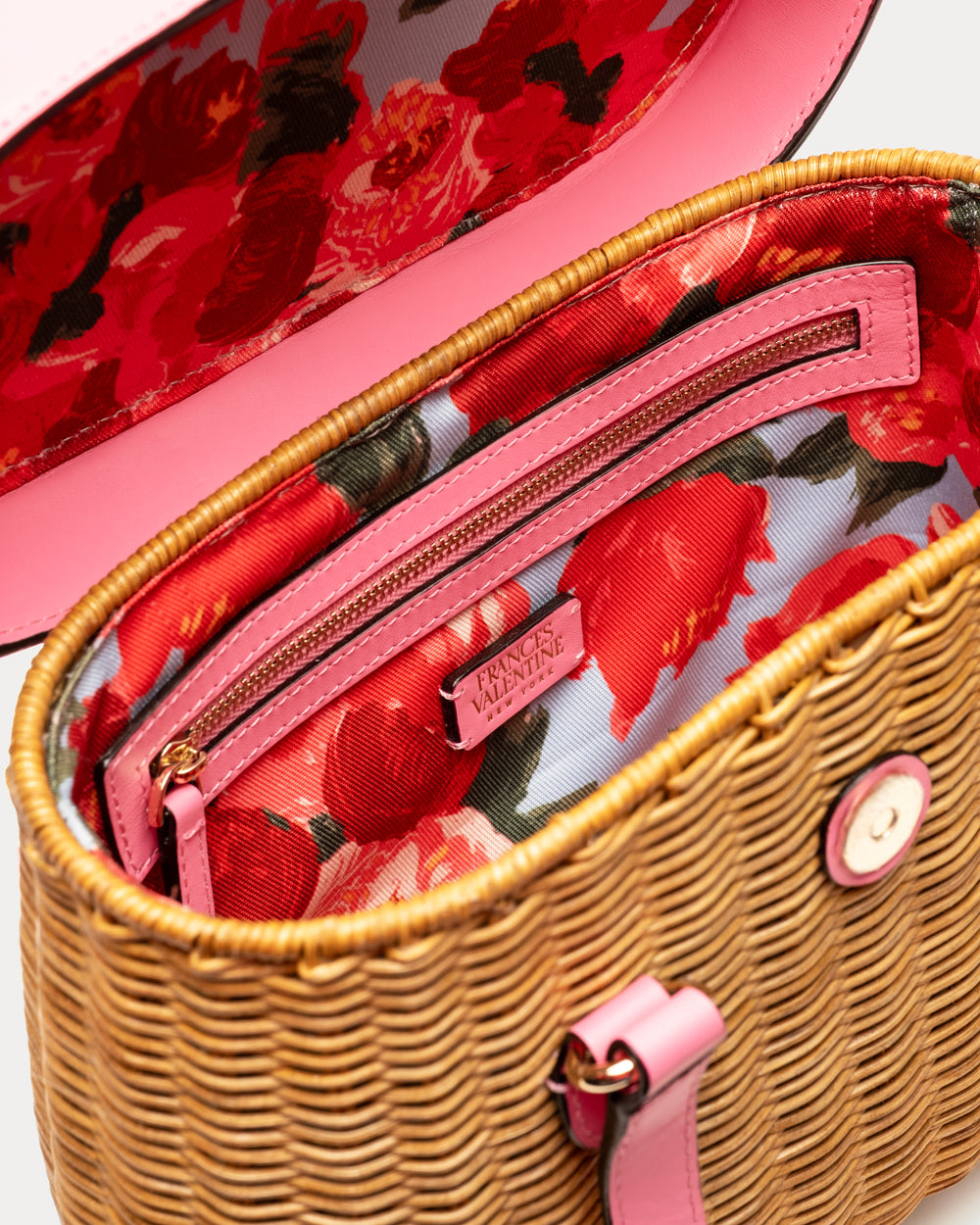 Willow Wicker Basket - Pink