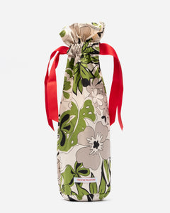 Wine Bag Set Green Prints - Frances Valentine