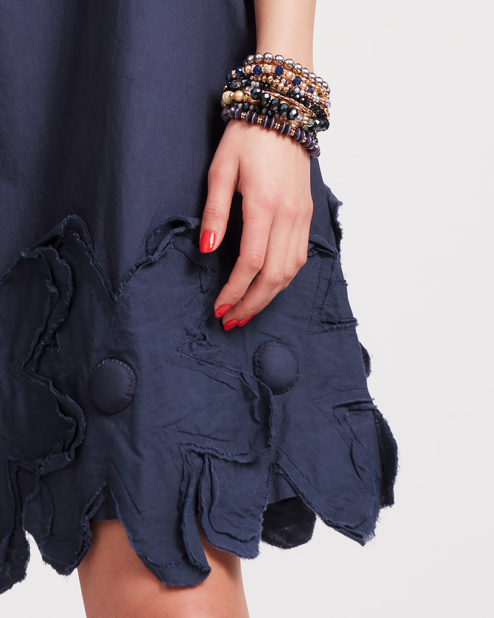 Zennia Flower Dress - Navy - Frances Valentine