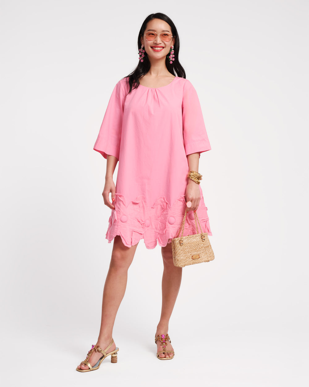 Zennia Flower Dress - Pink - Frances Valentine