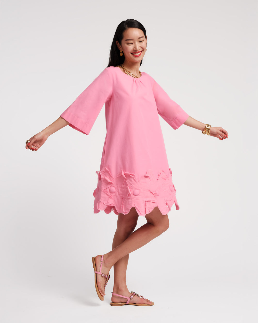 Zennia Flower Dress - Pink - Frances Valentine