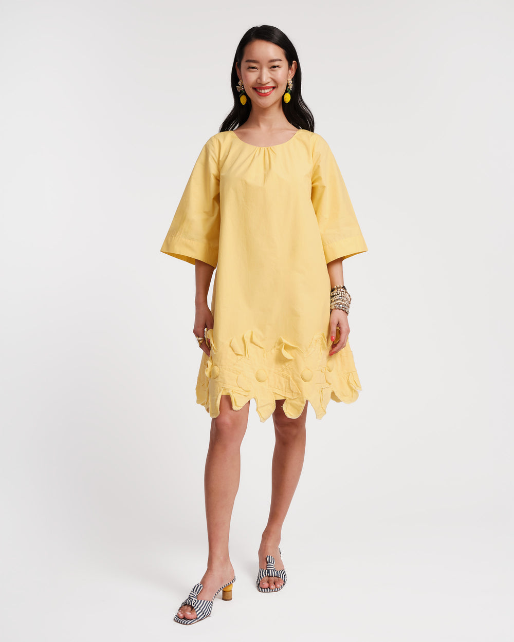 Zennia Flower Dress - Yellow - Frances Valentine