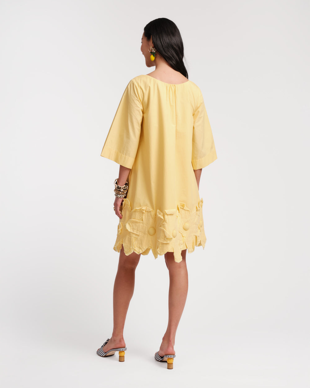 Zennia Flower Dress - Yellow - Frances Valentine