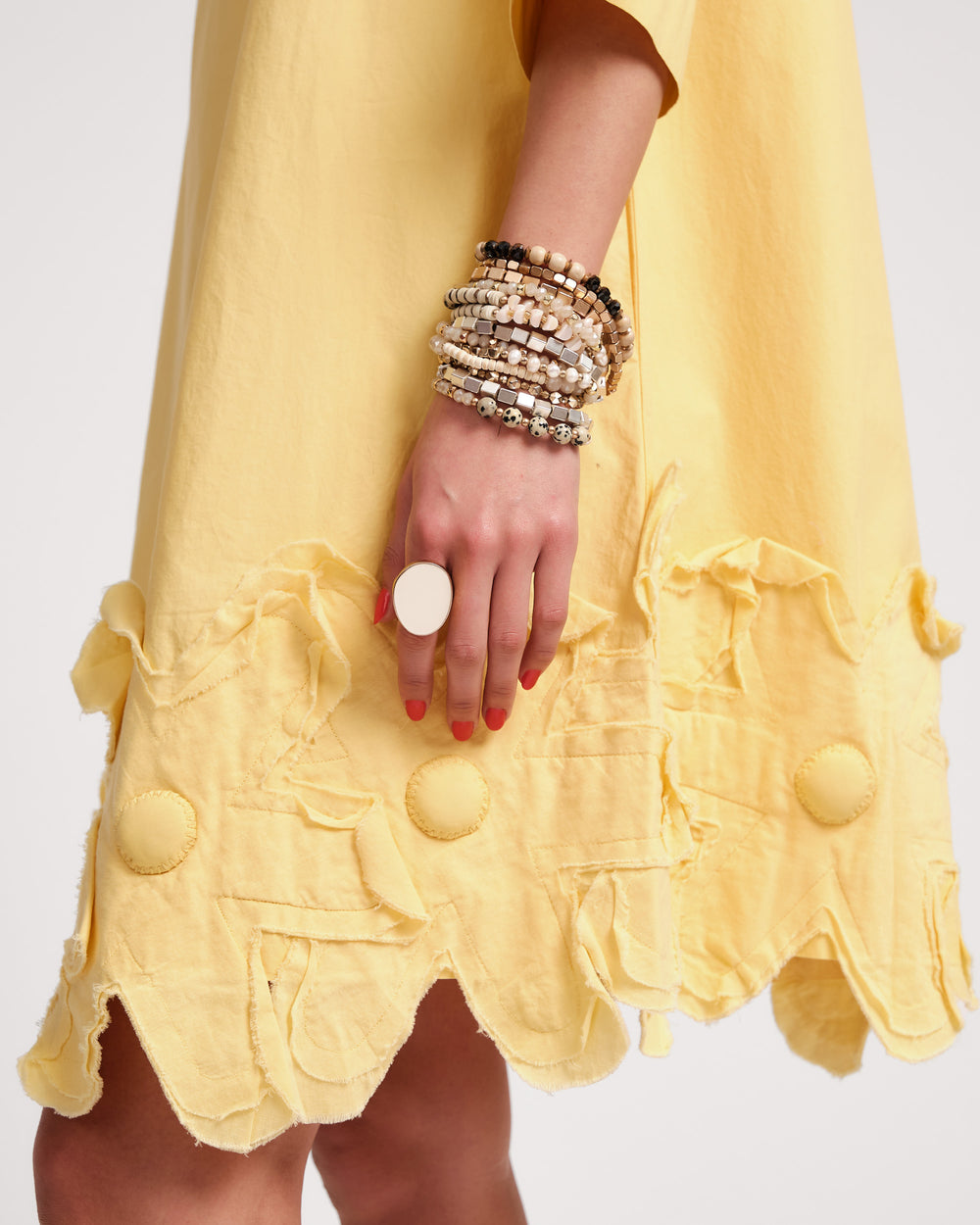 Zennia Flower Dress - Yellow - Frances Valentine