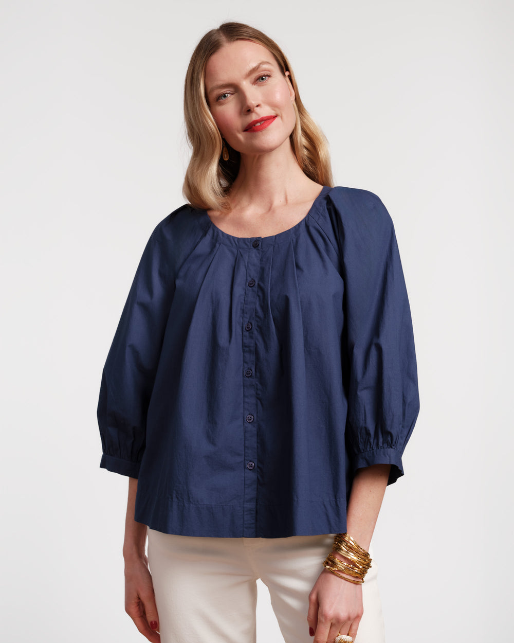 Zoe Top - Navy Tops Frances Valentine