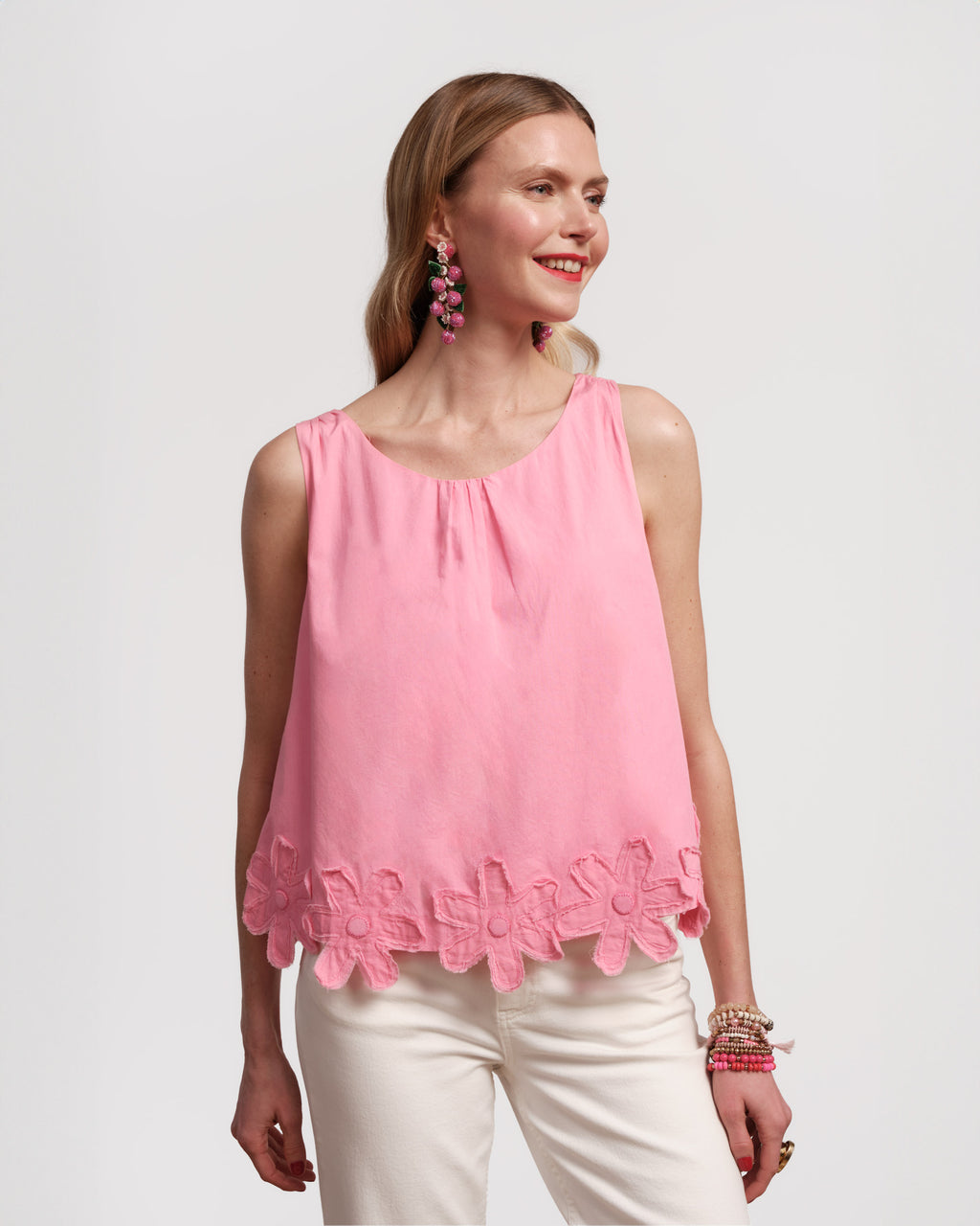 Zennia Flower Tank - Pink – Frances Valentine