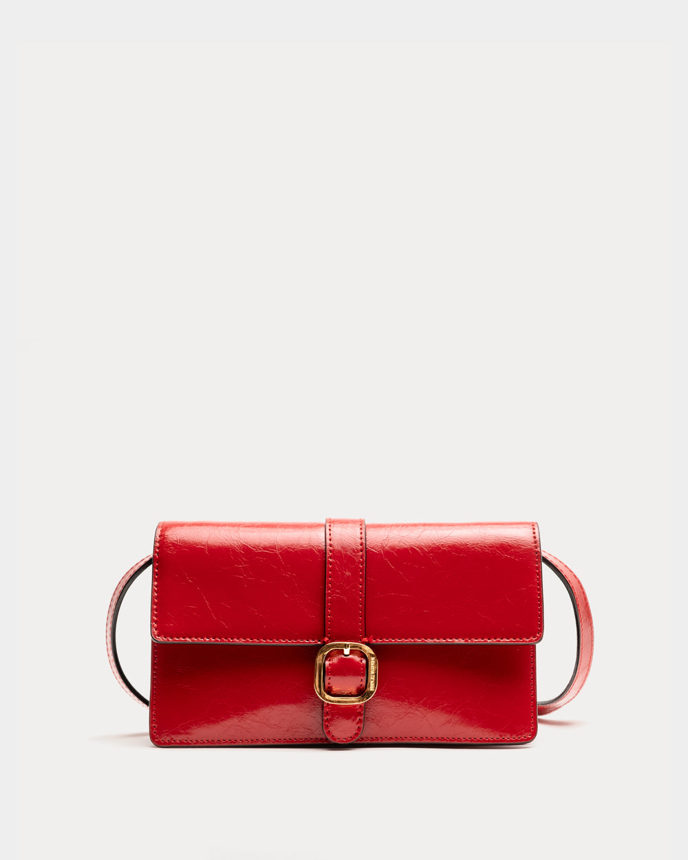 Accordian Wallet - Crinkled Leather Red - Frances Valentine