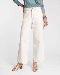 Ace Jean Stretch Denim White - Frances Valentine