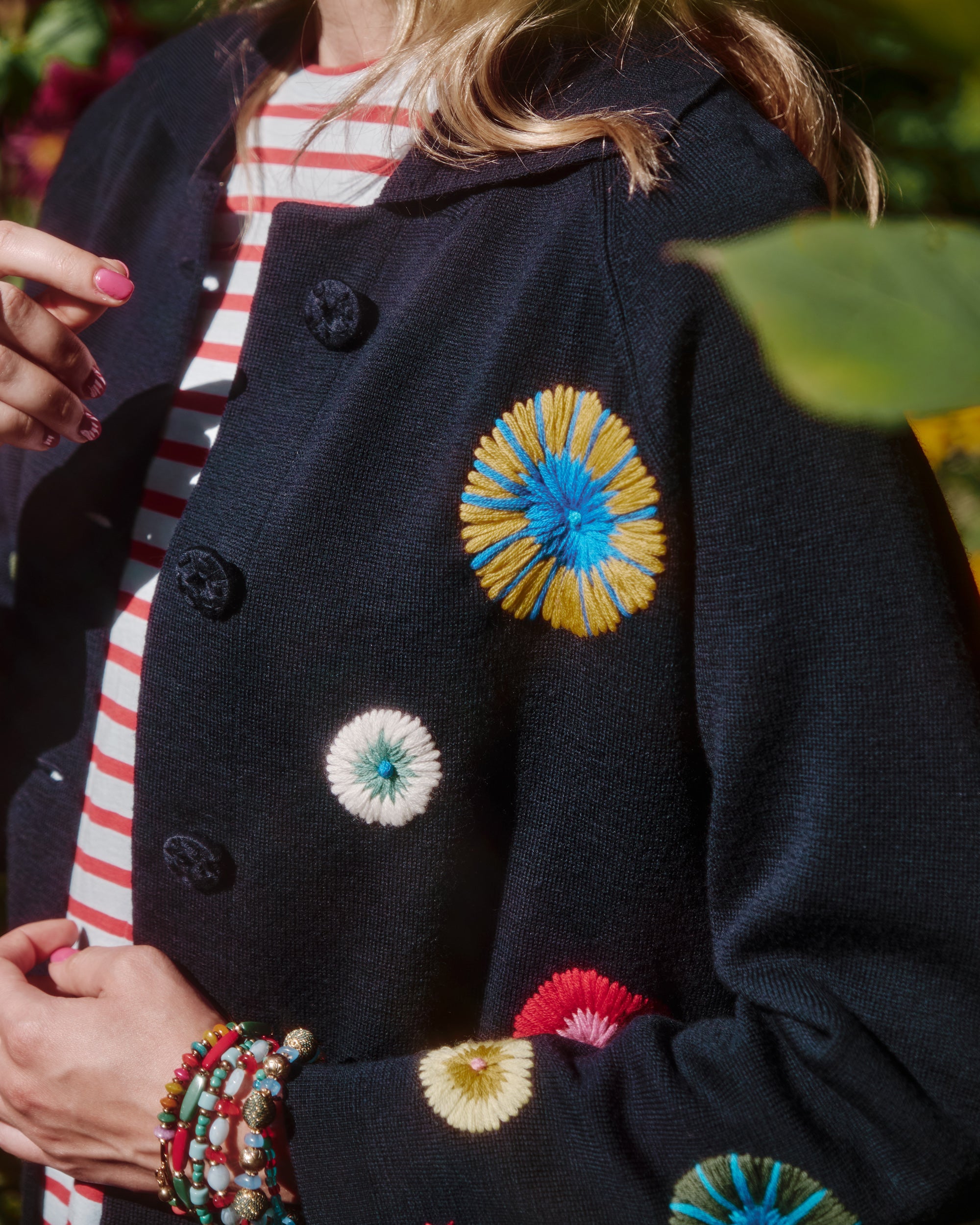Bon Bon Cardigan - Navy – Frances Valentine
