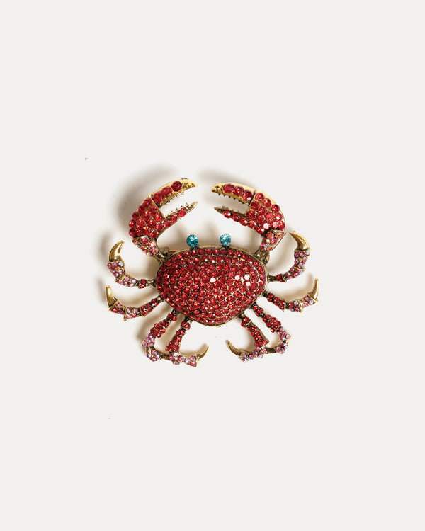 FV Crab Brooch - Red