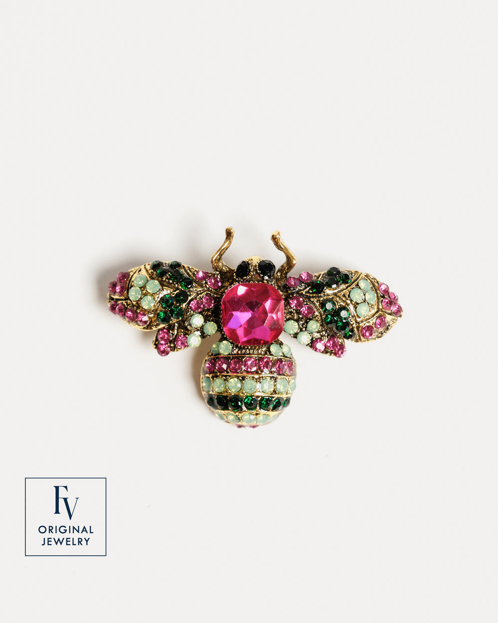 FV Bee Brooch - Pink Jewelry Frances Valentine