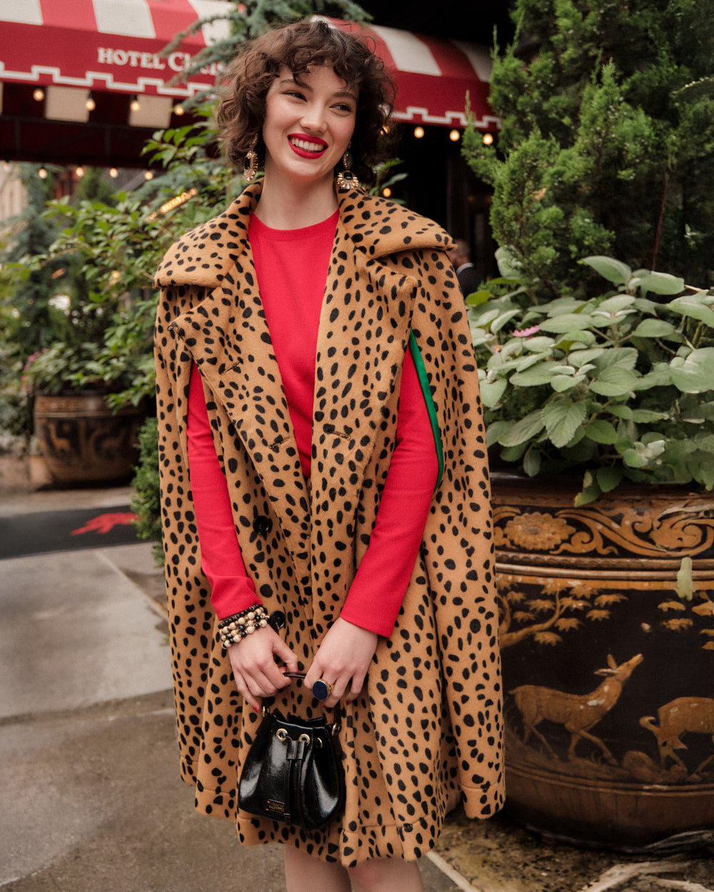 Preston Cape - Cheetah Faux Fur Brown - Frances Valentine