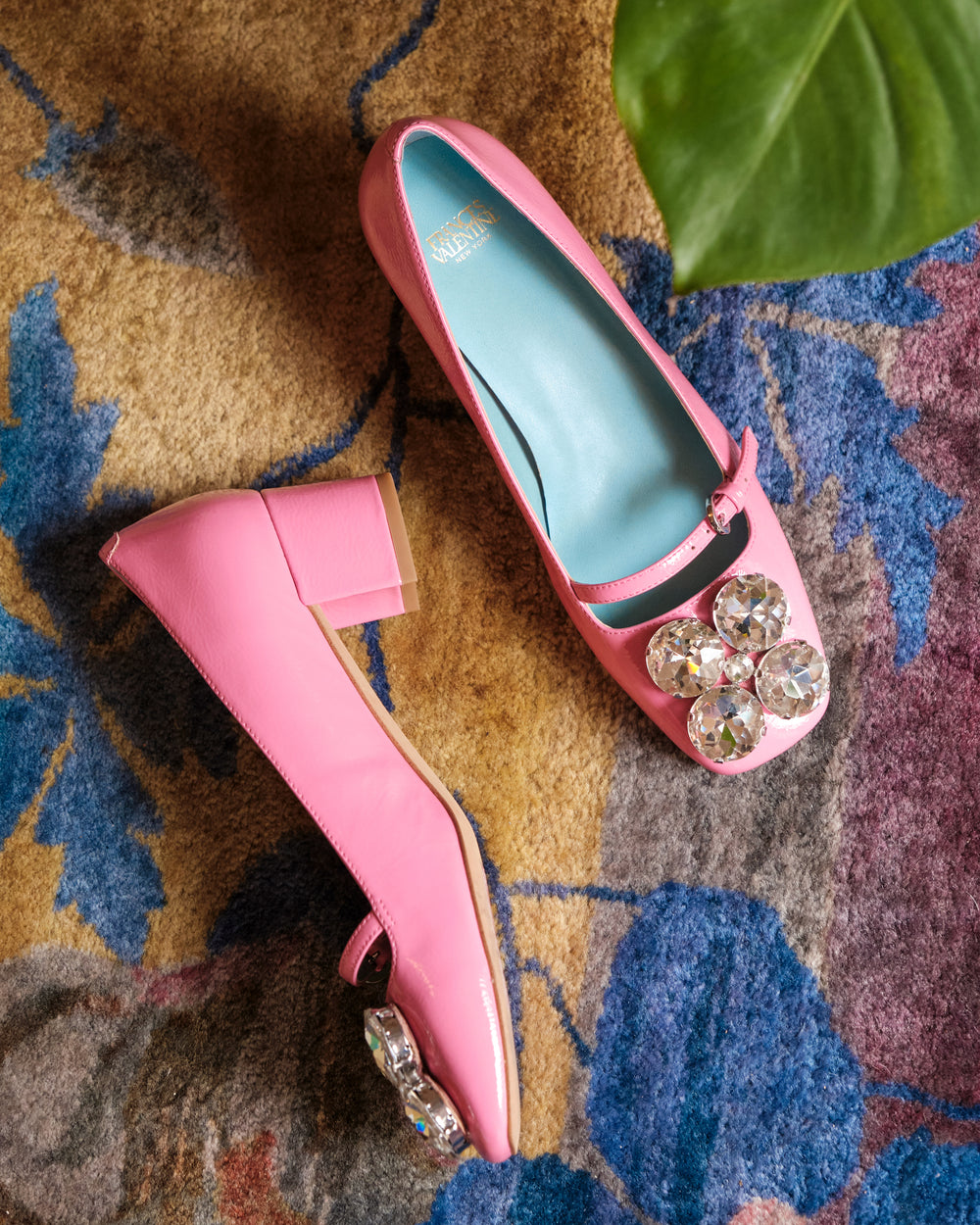 Josephine Heel - Crinkled Leather Pink - Frances Valentine