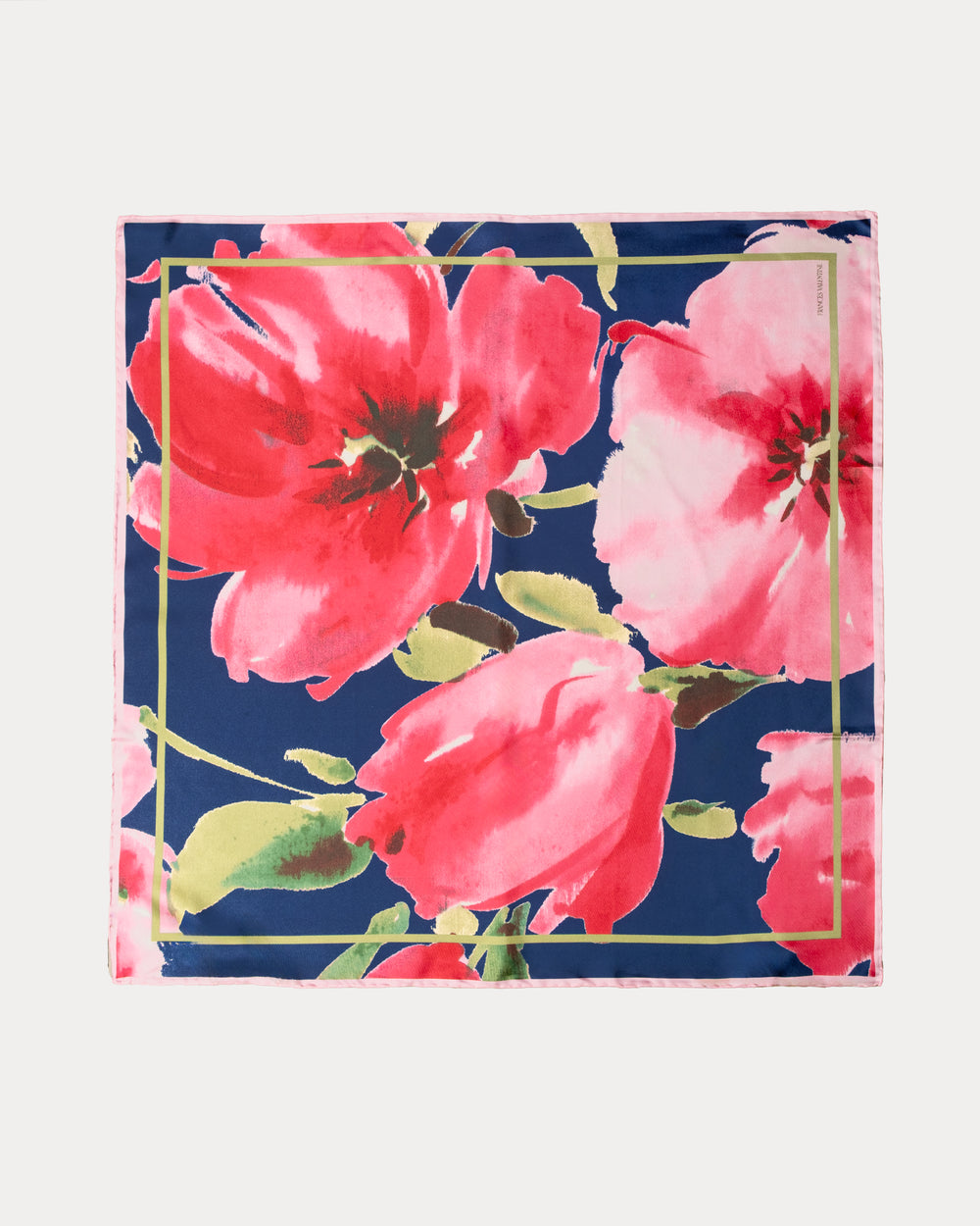 Silk Scarf 27" - French Tulip - Frances Valentine