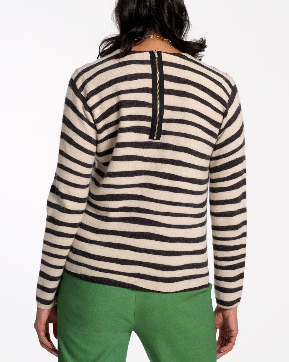 Honey Crewneck - Painterly Stripe Sweater Frances Valentine