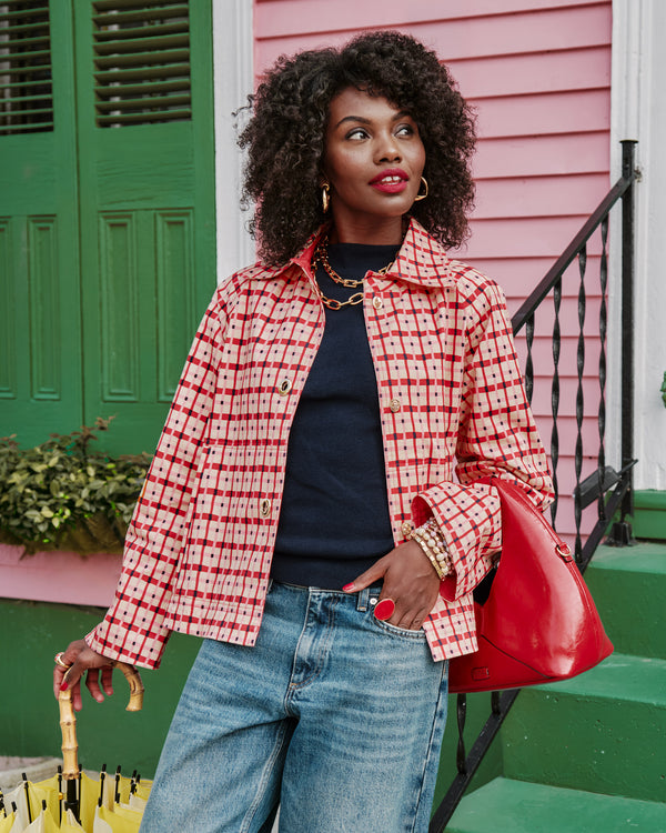 Short Spiffy Trench - Lollipop Lattice