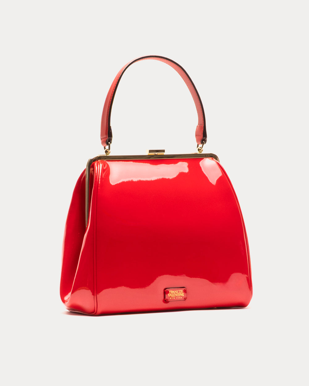 Katherine Frame Bag - Soft Patent Leather Red