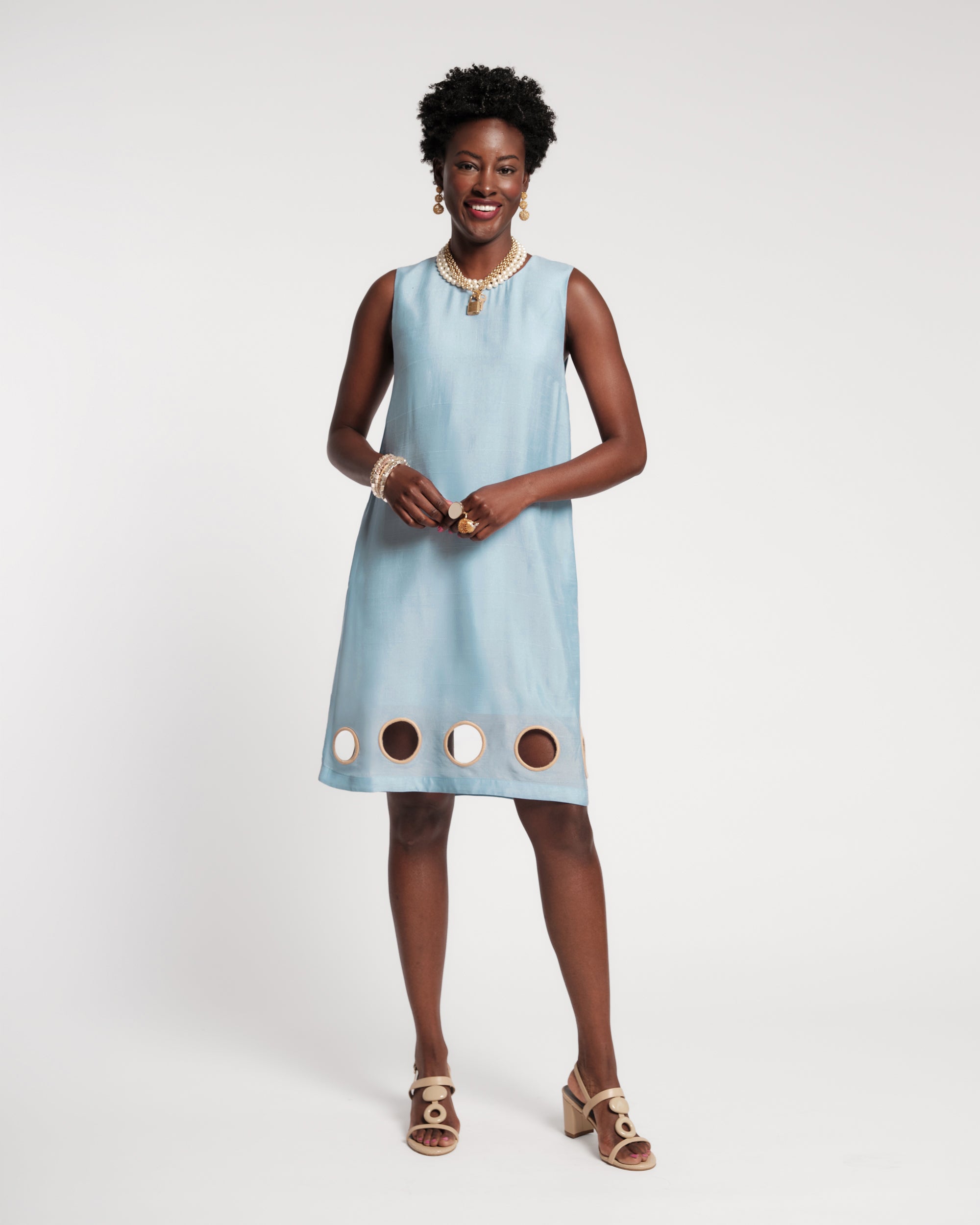 Lily Cut Out Mini Dress - Air Blue – Frances Valentine