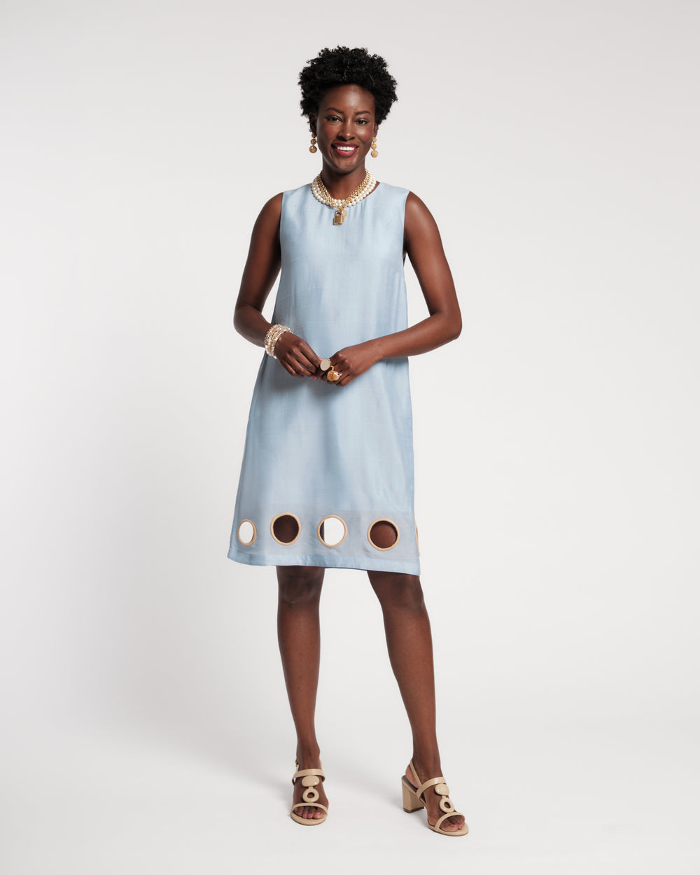 Lilly Cut Out Mini Dress - Air Blue Dresses Frances Valentine