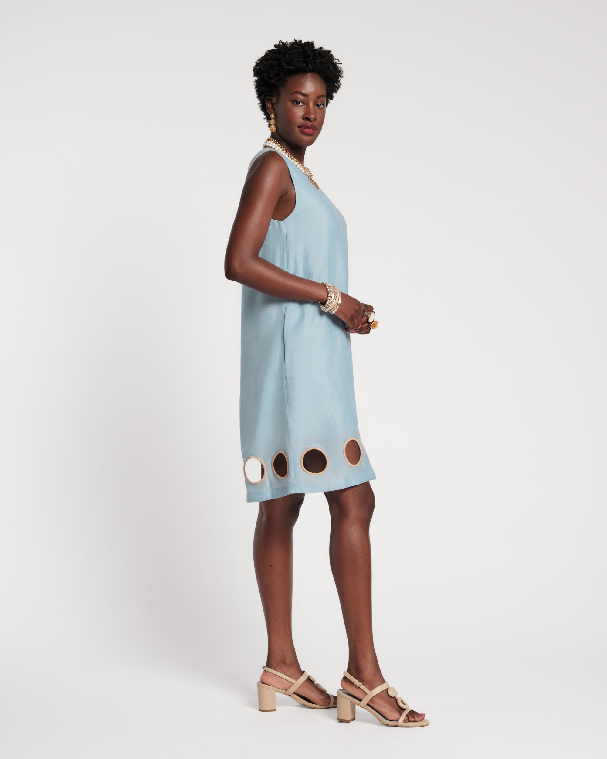 Lily Cut Out Mini Dress - Air Blue 1X Lily Cut Out Mini Dress - Air Blue 1X