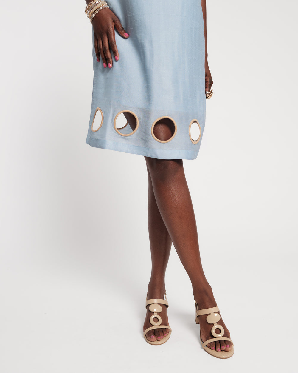 Lilly Cut Out Mini Dress - Air Blue Dresses Frances Valentine