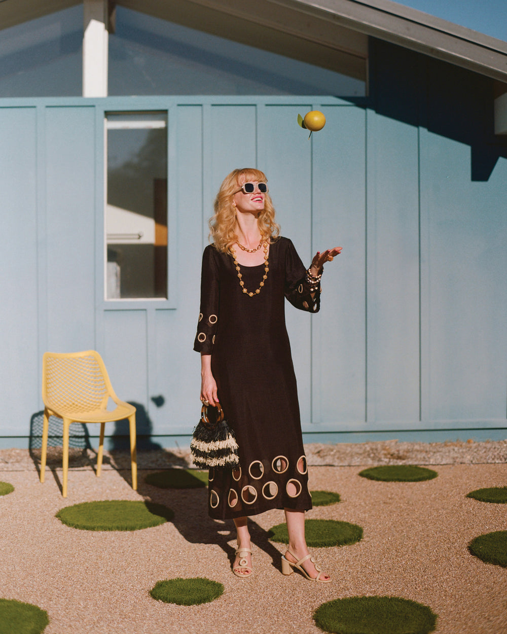 Faye Cut Out Maxi Dress - Black/Taupe Dresses Frances Valentine