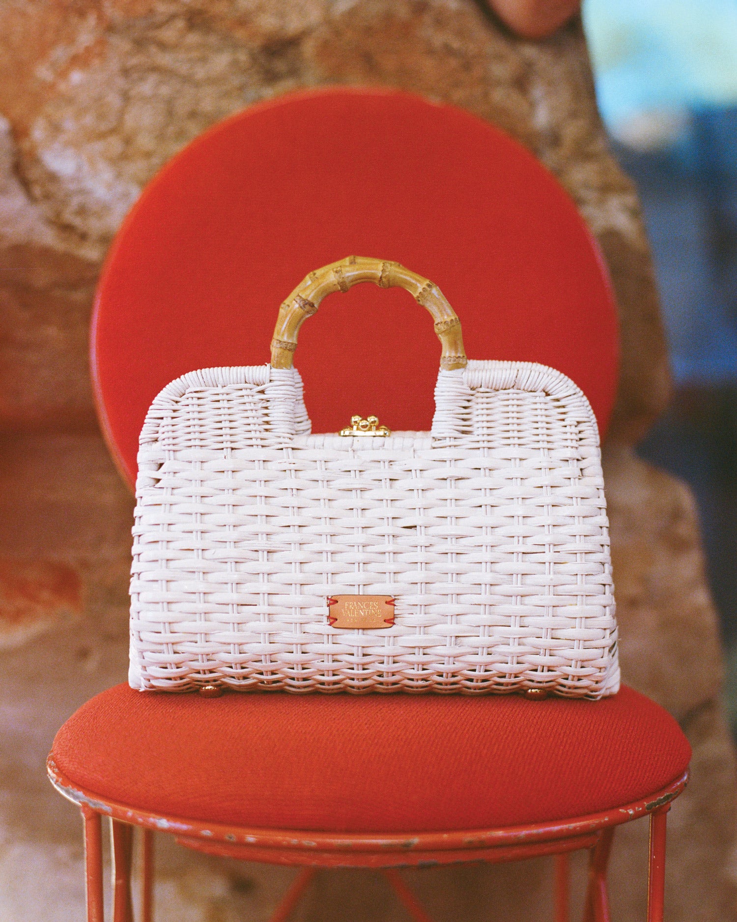 フランシスヴァレンタイン　バッグ FRANCES VALENTINE Buzzy Basket Wicker Frame Bag | Dillard's
