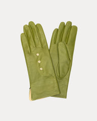 Luisa Asterisk Leather Glove - Green