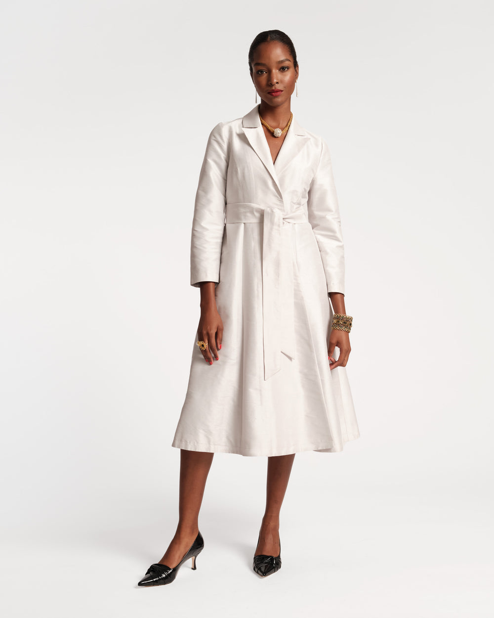 Lucille Dupioni Wrap Dress - Frances Valentine
